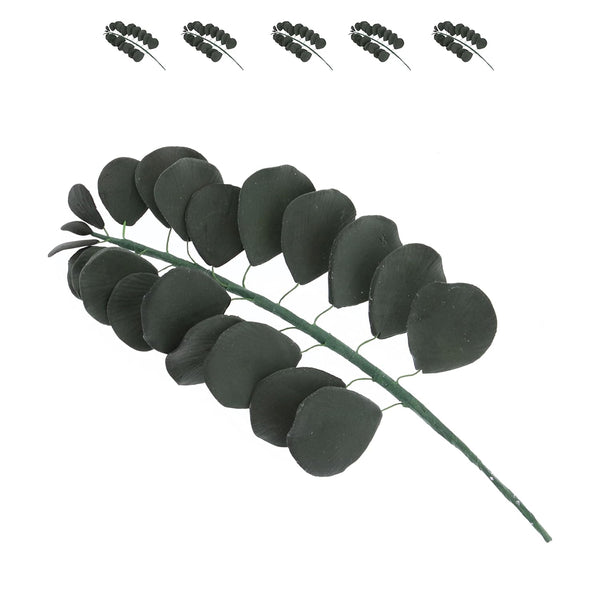 Global Sugar Art Green Eucalyptus Branch Sugar Cake Flowers, 5 Count by