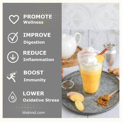 8 oz Chrie Sweet Heart Turmeric Cinnamon Superfood Blend Organic Golden Milk Powder with Coconut Milk, Cinnamon