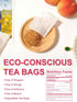 100 Count TeeLux Peach Dandelion Burdock Root Tea Bags, Sweet Cinnamon with Zesty Ginger & Toasty Roasted Dandelion