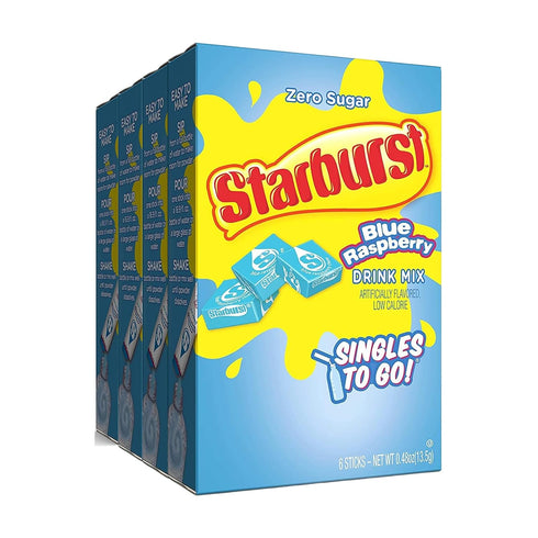 Starburst Blue Raspberry Singles To Go Drink Mix, 0.59 OZ, 6 CT