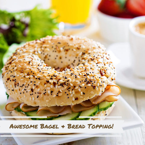 5 Lbs Everything Bagel Seasoning Blend with No Salt by It's Delish, Bulk Bag Premium All Natural Bagel Spice Seasoning