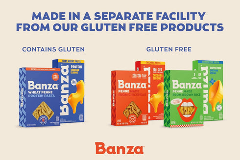 12 oz 22g Banza Wheat Protein Rotini Pasta - Box - High Protein Pasta with per Serving - No-Compromises Taste & Texture