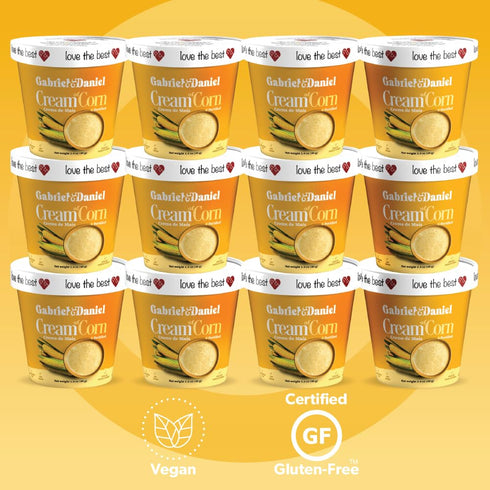 (Pack 12) Gabriel & Daniel Gluten Free Instant Cream of Corn Non-GMO, Pure and Wholesome Hot Cereal Smooth & Creamy