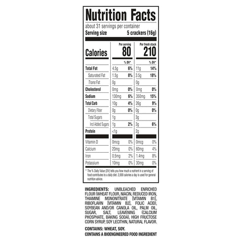 6 (72 Packs) RITZ Fresh Stacks Original Crackers, Bulk Travel Snacks, Family Size, Boxes Multi Snack