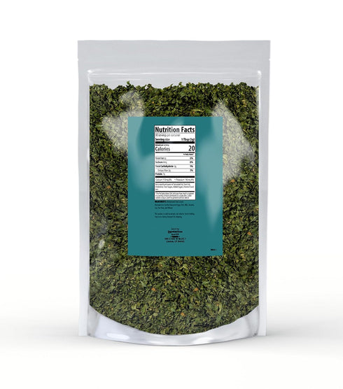 (1 lb) Unpretentious Kale Flakes Dehydrated Vegetable for Soups, Shakes, Casseroles, Pastas, Salads