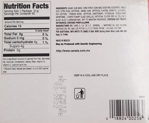 4pc 60ct PACK 3 Wholesale Canels Gum Fruit