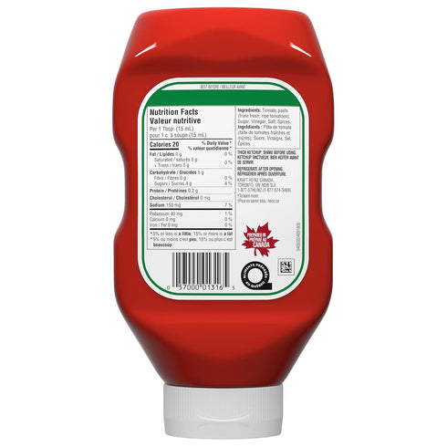750mL/25oz., Heinz Tomato Ketchup, Bottle, {Imported from Canada}