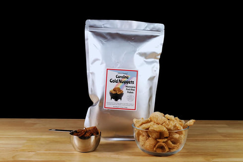 Carolina Gold Nuggets 2.5 Julia's Pantry Pork Rinds Pounds Value Bag ZERO CARBS - Atkins, Keto, Paleo and Diabetic Diet