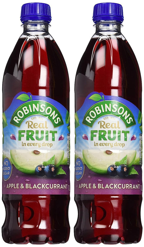 Robinsons 1L (Pack 2) Apple & Blackcurrant No Sugar Added