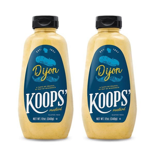 Koops' Dijon Mustard French Mustard, Gluten-Free, Kosher, Non-GMO, Made in the USA,