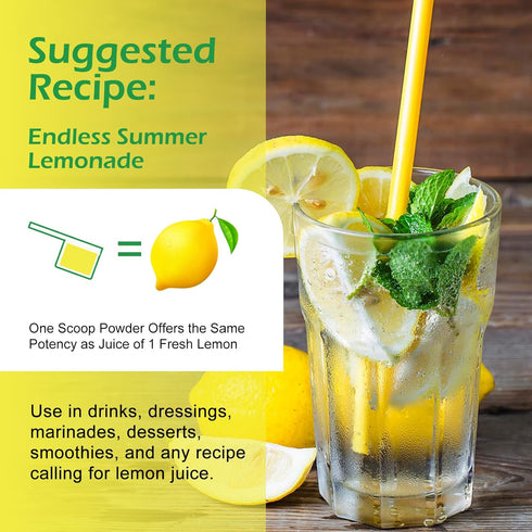 Talcufon 10 Oz, 284G Freshly Squeezed Lemon Powder Just Cold Pressed, Freeze Dried Lemon Juice Powder No Added Sugar