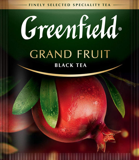 Greenfield Grand Fruit Black Tea Collection - 25 Teabags in Special Foil Sachet for Exceptional Freshness