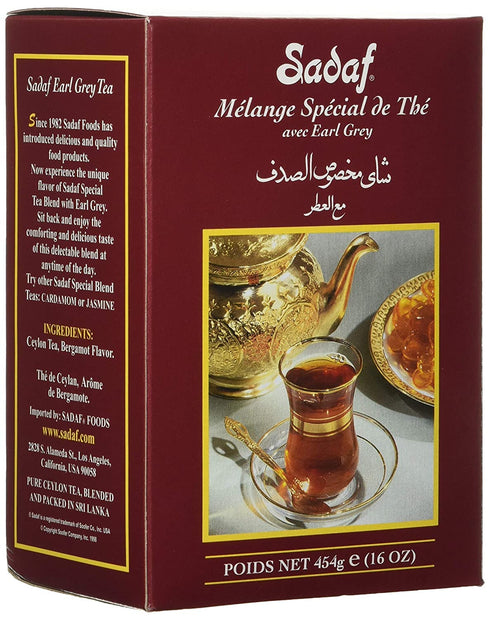 Sadaf Earl Grey Tea Loose Leaf Box 16 oz - Special Blend