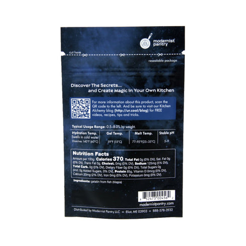 Pure Fish Gelatin Powder (250 Bloom), Gluten-Free, OU Kosher Certified, 50g/2oz