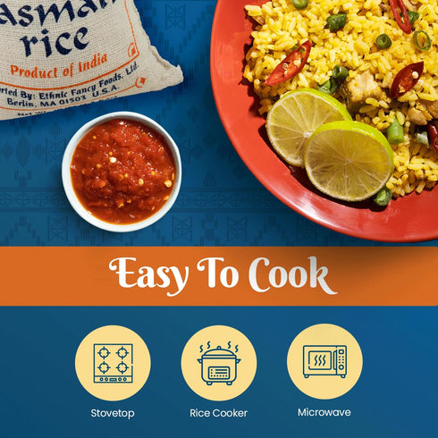 Bombay Market (10 White Basmati Rice - Aromatic & Nutty Flavor Basmati Rice - Long Grain Rice Basmati Pound Bag)