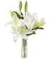 KaBloom Flowers - Pure Love Bouquet of Fresh White Lilies with Vase