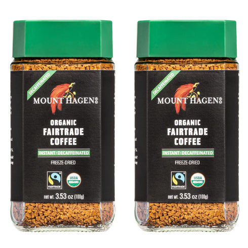 Mount Hagen 3.53oz Organic Freeze Dried Instant Decaf Coffee- 2 Pack |
