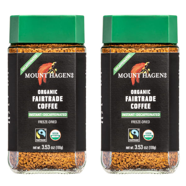 Mount Hagen 3.53oz Organic Freeze Dried Instant Decaf Coffee- 2 Pack |