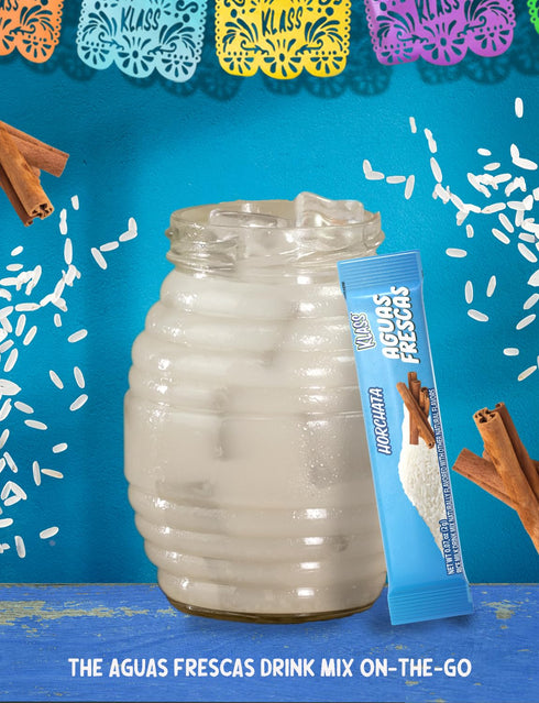 40 Packets, 5 Packet Klass Aguas Frescas, Powdered Drink Mix, Singles Zero Sugar & Caffeine-Free Powder Water Drink