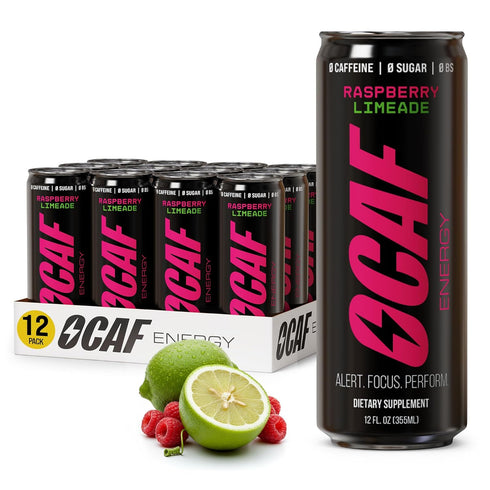 CAF Energy Paraxanthine Energy Drink, Caffeine Alternative, Sugar Free, Raspberry Passionfruit, Smooth