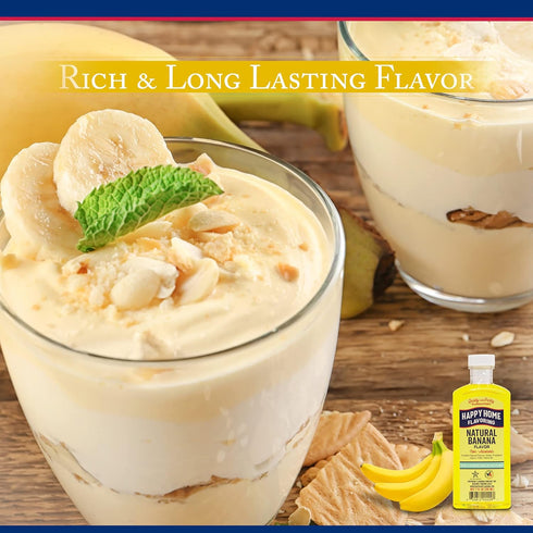 Happy Home Natural Banana Flavoring, Non-alcoholic, Certified Kosher, 7 oz