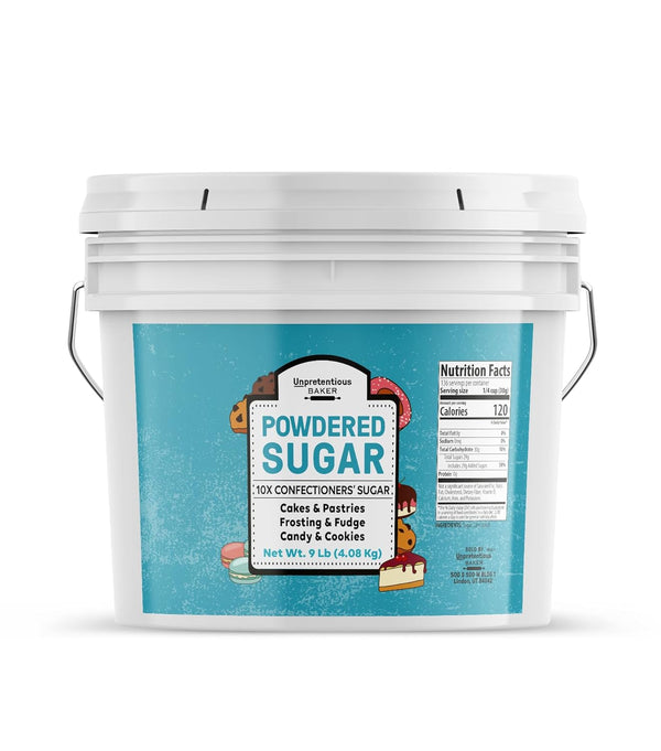Unpretentious Powdered Sugar, 2 Gallon Bucket, Confectioners Sugar, For Baking, Candy Making,