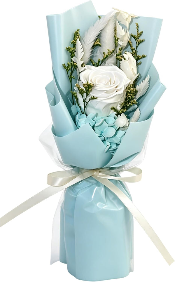 Preserved Flowers Bouquet,Flowers For Delivery,White Rose Bouquets,Birthday Flowers Gifts For Women Mom