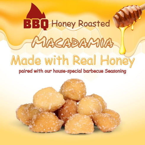 2 lbs BBQ Honey Roasted Macadamia by It's Delish, Bulk | Gourmet Macadamia Nuts in Honey Sugar Coating and Barbecue