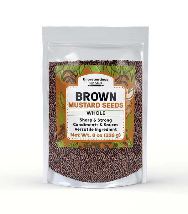 Unpretentious Brown Mustard Seeds, 8 oz, Sharp & Strong, Condiments & Sauces,