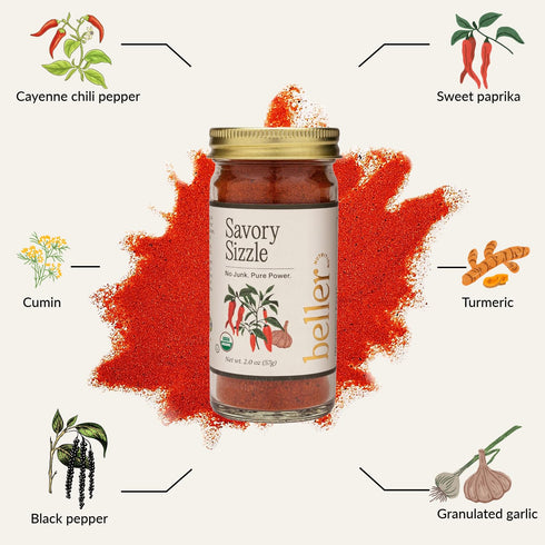 Beller Nutrition Spice Collection, 2 Oz, Savory Sizzle