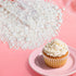 Jimmies 130g/4.58oz,Baking Edible White Sprinkles for Cake Decorating,Edible Pearl Sugar Mix Size Candy