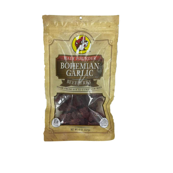 Buc-ee's Bohemian Garlic Beef Jerky - 8 oz | Premium Handcrafted Snack |
