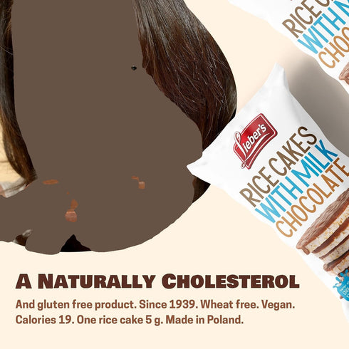 (pack 3) LIEBERS Kosher Certified Dairy Italian Milk Chocolate Rice Cakes, Gluten Free Snack Italian Milk Chocolate
