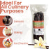 25 Organic Madagascar Vanilla Beans Grade B - Certified USDA Organic, 5"-7" Bulk by FITNCLEAN VANILLA