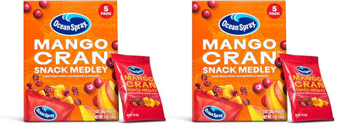 Ocean Spray Mango Cran Snack Medley, Cranberry and Mango Dried Fruit Snack,