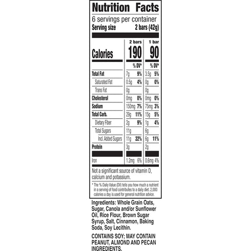8.94 oz., 12 (Pack 2) Nature Valley Granola Bars Crunchy, Cinnamon, Bars