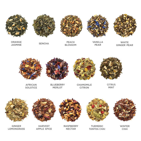 15 Tea Forte Single Steeps Loose Leaf Tea Sampler, Assorted Variety Tea Box, Single Serve Pouches, Classic Tea