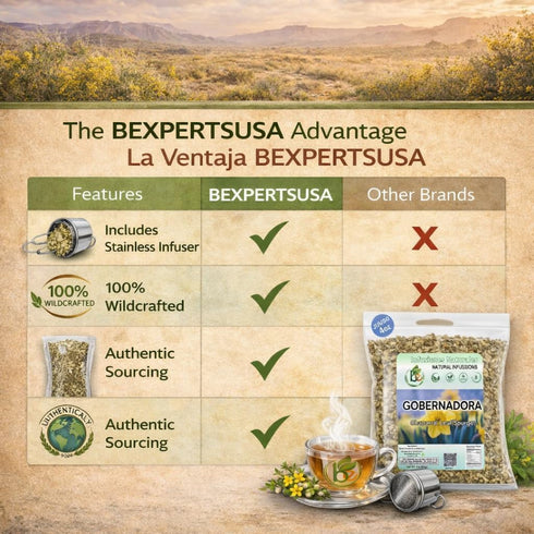 4 oz 100% Gobernadora Tea (Chaparral Leaf) with Stainless Steel Tea Infuser Natural Larrea tridentata Traditional