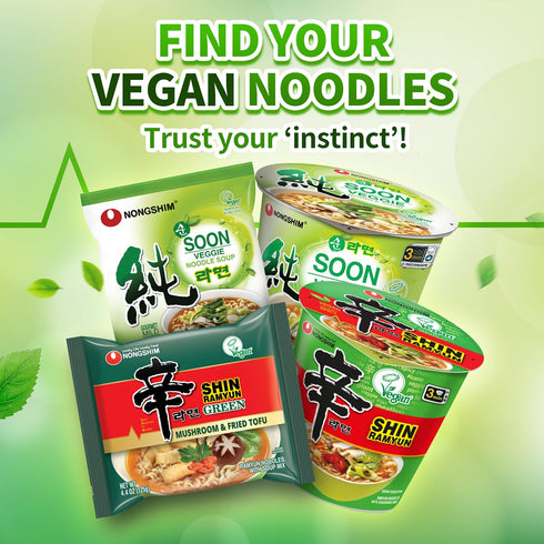 2.64 Pack 6 Nongshim Shin Ramyun Vegan, Ounce