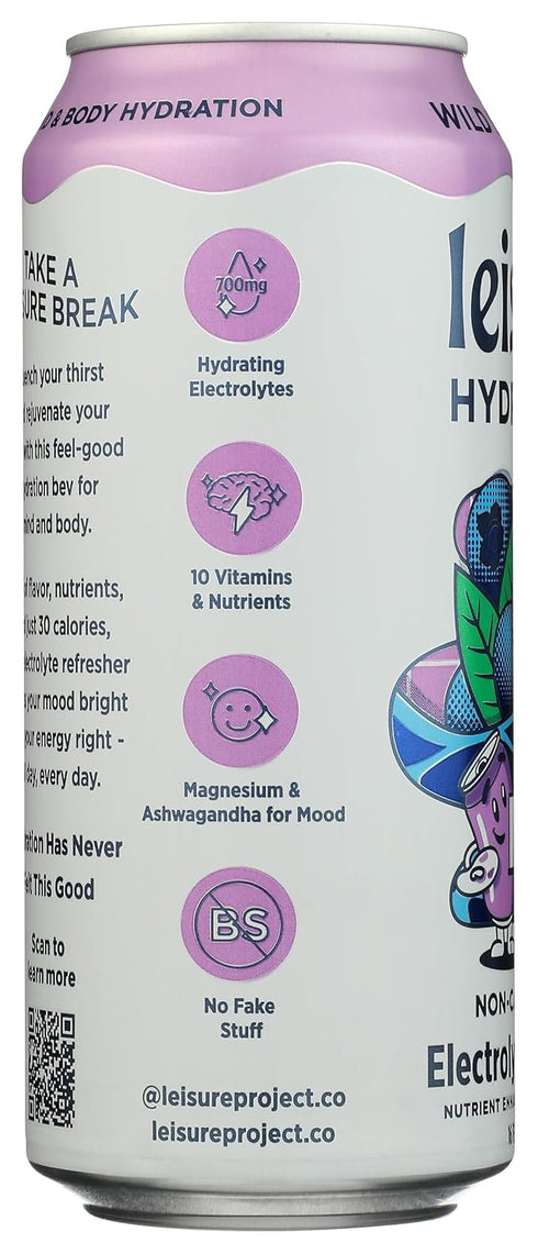 EleCountrolyte 16 Oz Leisure Hydration, Refresher Wild Blueberry, Fl