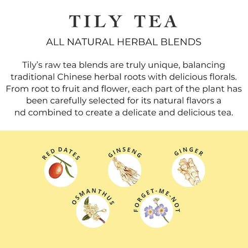 10 Tily Tea Morning Shine Breakfast Tea - Natural Herbal Tea - Ginger and Ginseng - Caffeine Free - Plastic-Free