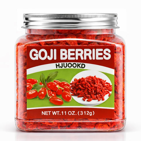 HJUOOKD 11oz Dried Goji Berries - 100% Natural Large Berries, Sun-Dried & Handpicked,