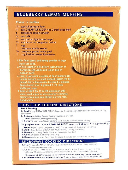 Cream of Rice 28 oz 2 Pack Gluten Free Hot Cereal
