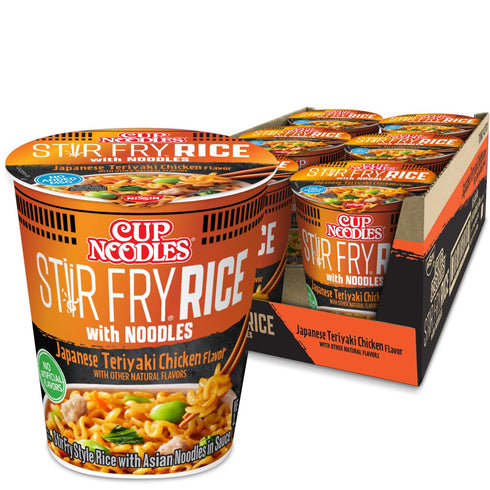 Nissin Cup Noodles Stir Fry Rice with Noodles, Japanese Teriyaki Chicken, 2.75