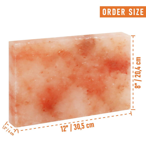 12x8x1.5 Inch 11 Lbs Premium Himalayan Salt Tiles (Plate) for BBQ & Grilling Natural Salt Block with Tray and Box