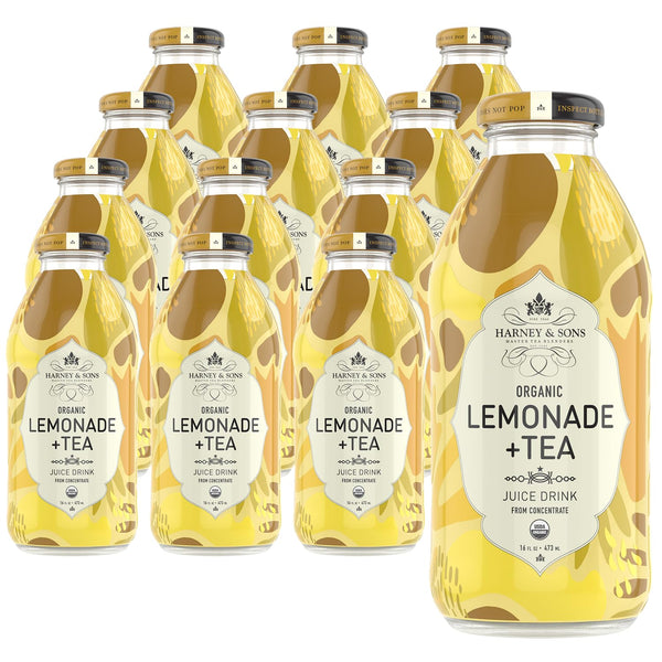 Harney and Sons Lemonade and Tea Juice Drink, Glass Bottles, 16 ounce,