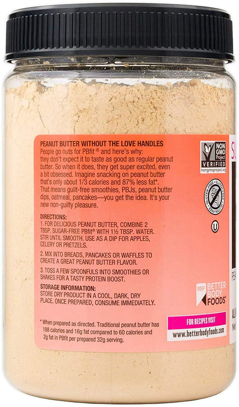 Peanuts,13 (Pack 2) PBfit No Sugar Added, Peanut Butter Powder, Powdered Peanut Spread from Real Roasted Pressed Ounce
