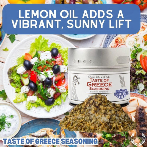 GLP-1 2.7oz #8 Taste of Greece | Gourmet Seasoning | Authentic Artisanal Spice Blend | Non GMO, All Natural | Handmade