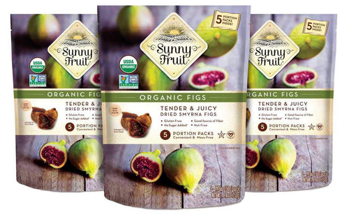 Turkish Dried Figs - Sunny Fruit - (3 Bags) - (5) 1.76oz