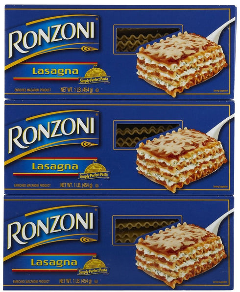 Ronzoni Curly Lasagna, 16 oz, 3 pk